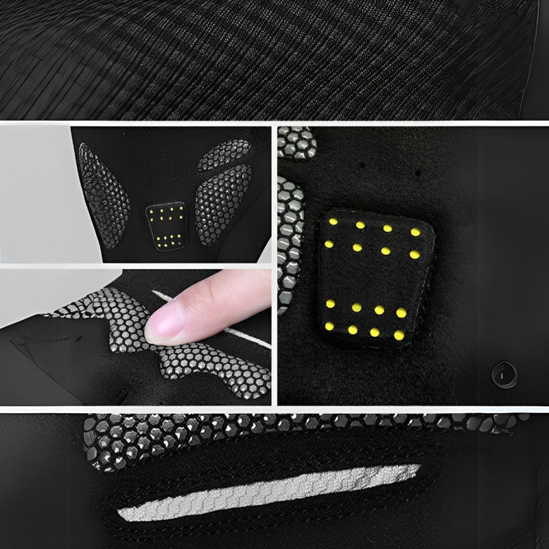 Bike gloves featuring perforated palm design for enhanced ventilation