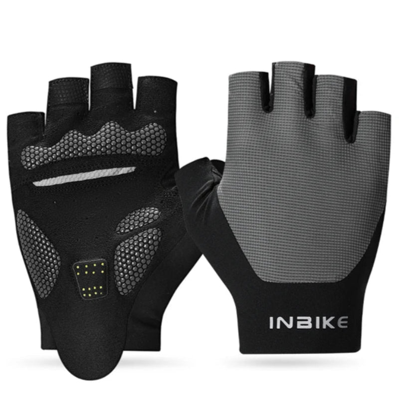 Half finger gloves with anti-slip surface and palm ventilation channels