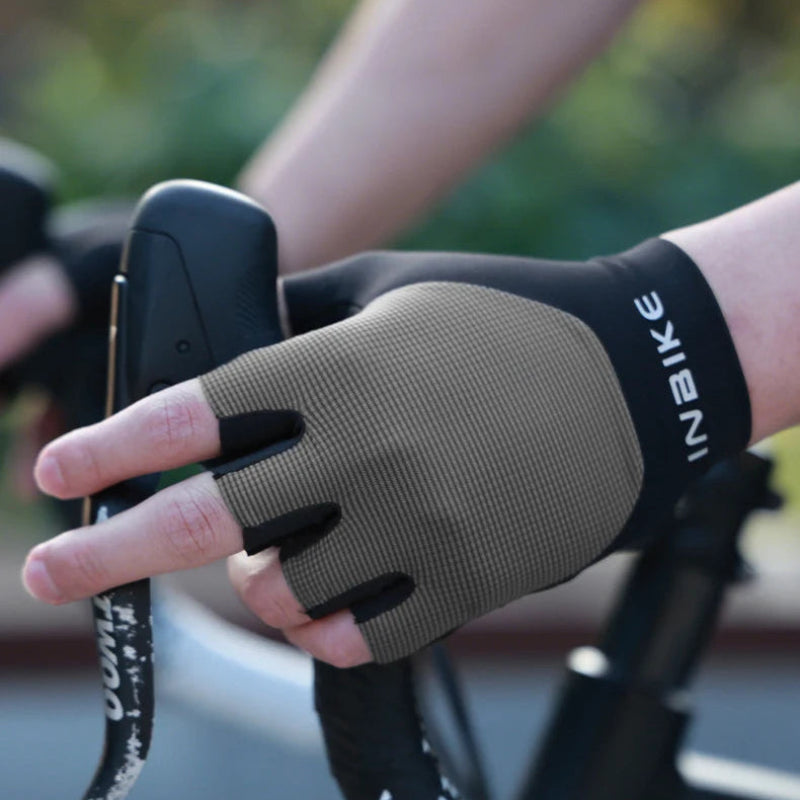 Lightweight cycling gloves with SBR foam and ergonomic construction