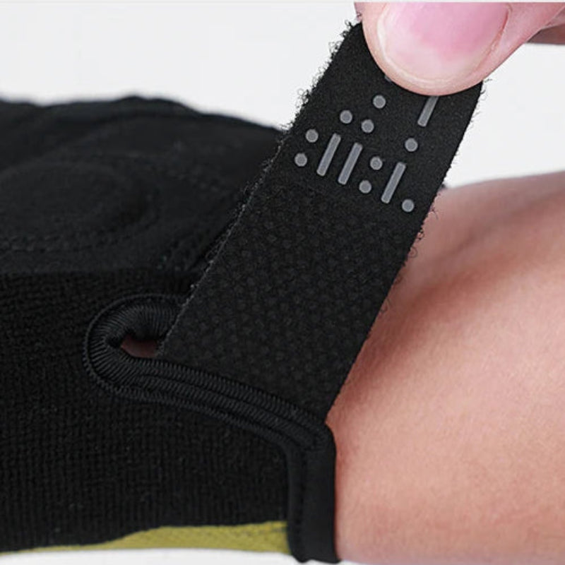 Cycling gloves for men and women with non-slip silicone grip and foam padding
