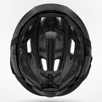 Black helmet on a white background