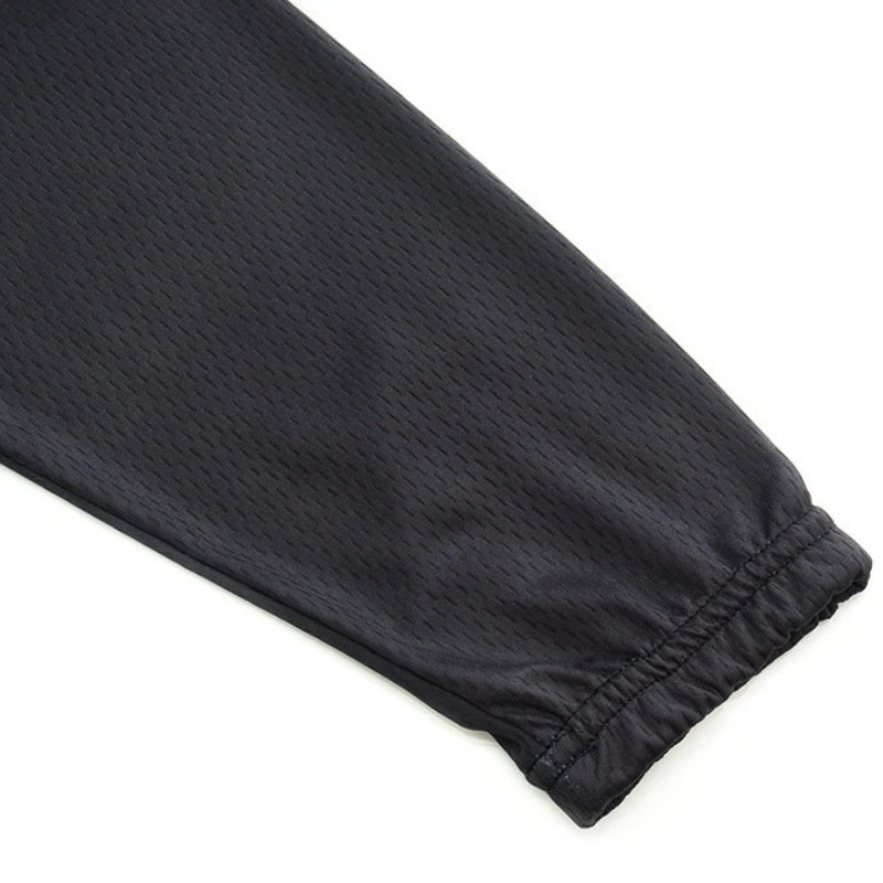 Close-up of black sleve with a white background