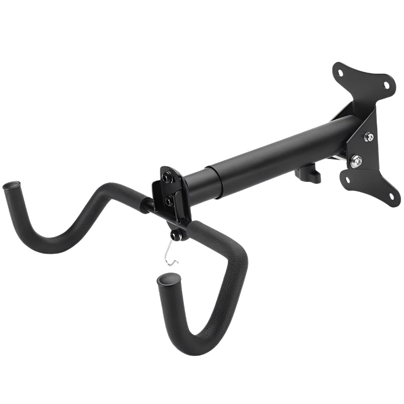 Black bike rack on a white background