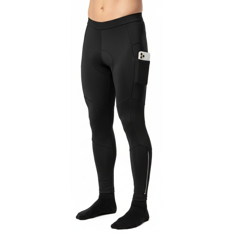 Black leggings with a pocket on a white background