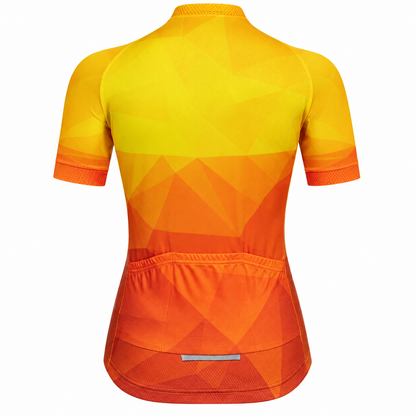 Women's Cycling Jersey - Yellow Orange Comfortable Summer Rides