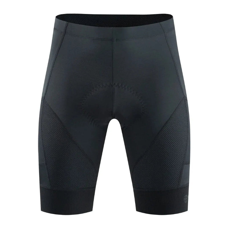 Cycling shorts flat lay black and gray color variants