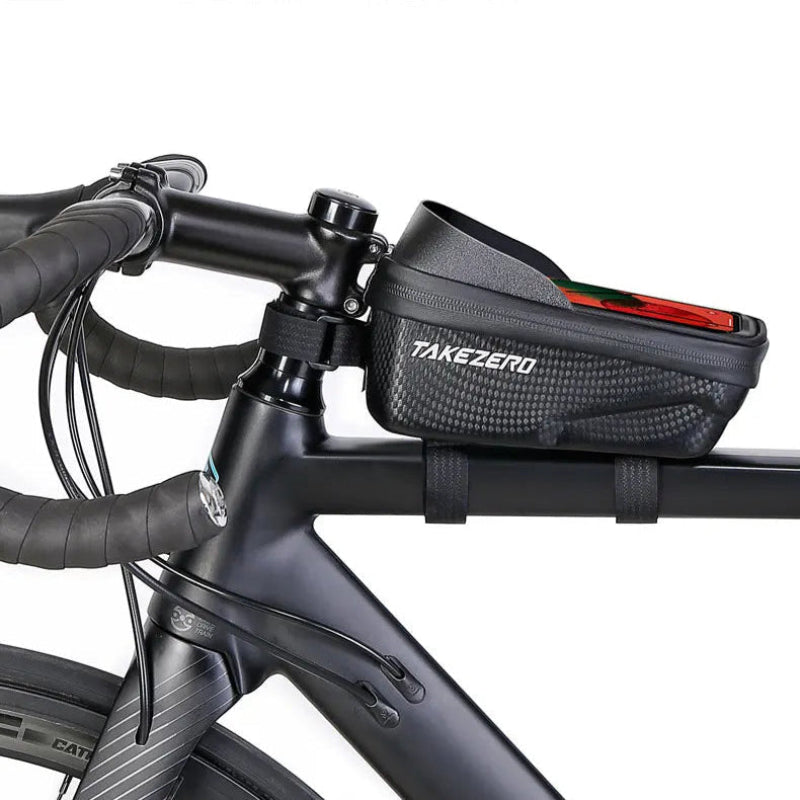 Bicycle handlebar bag on a white background