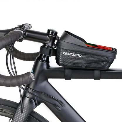 Bicycle handlebar bag on a white background