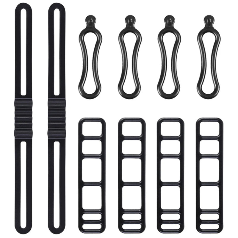 Bike Light Mount Silicone Bands – Universal Bicycle Handlebar Light Holder 10PCS