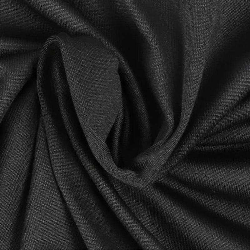 Close-up of black fabric with folds