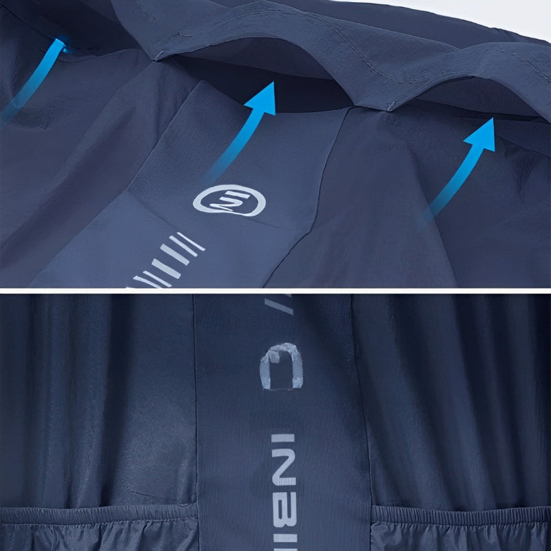 Lightweight men's cycling jacket with full zipper and weather protection