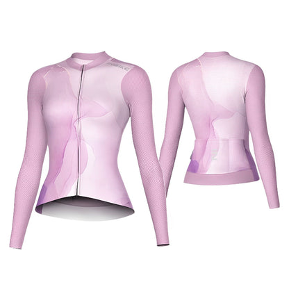 Front and back comparison of stylish women's bike jersey