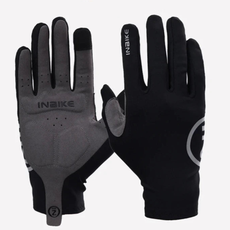 washable full finger cycling gloves with snug fit for long-distance rides