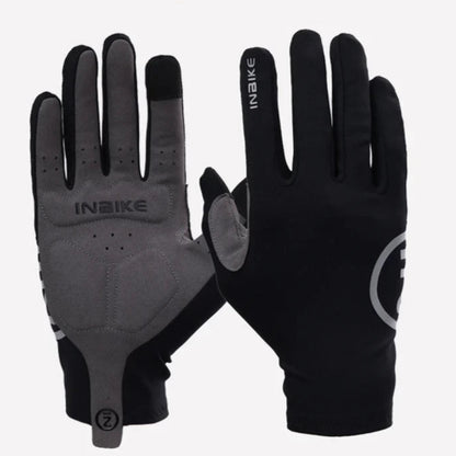 washable full finger cycling gloves with snug fit for long-distance rides