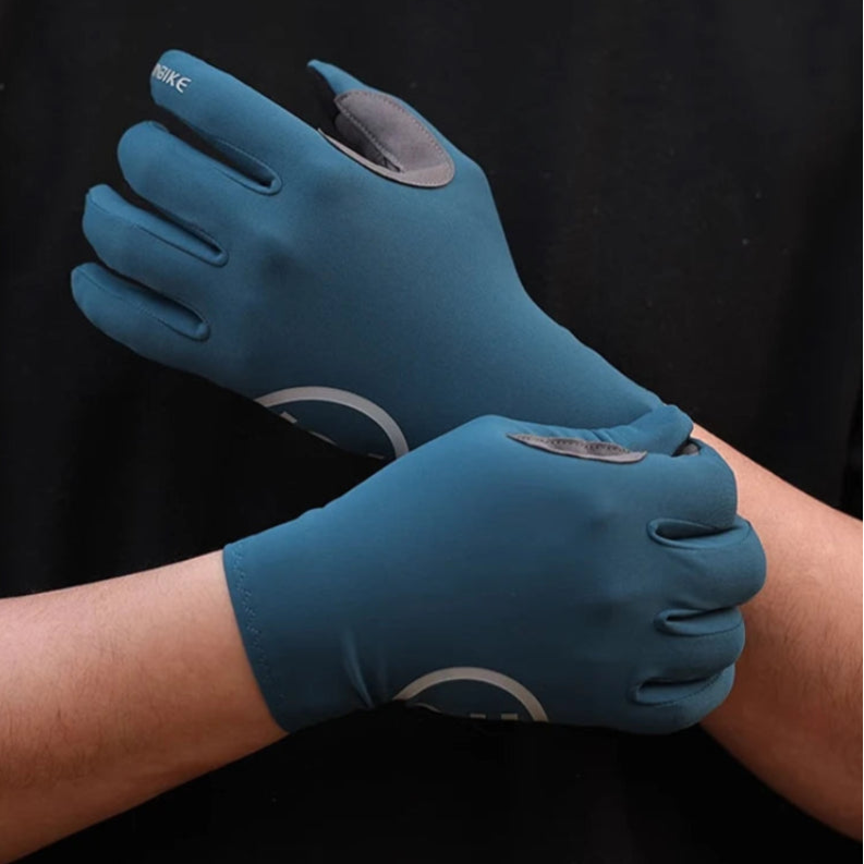 spandex and nylon full finger gloves ideal for mountain or road biking