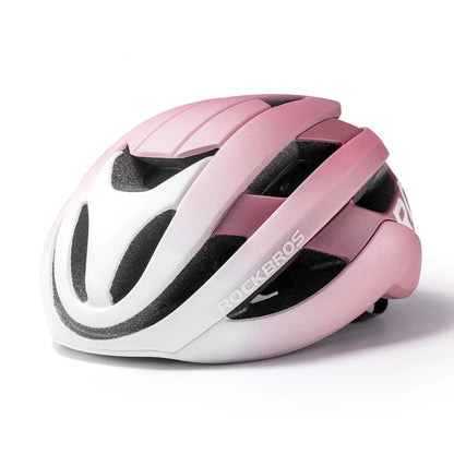 Pink and white helmet on a white background