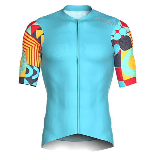 cycling jersey men with full zipper and breathable fabric

