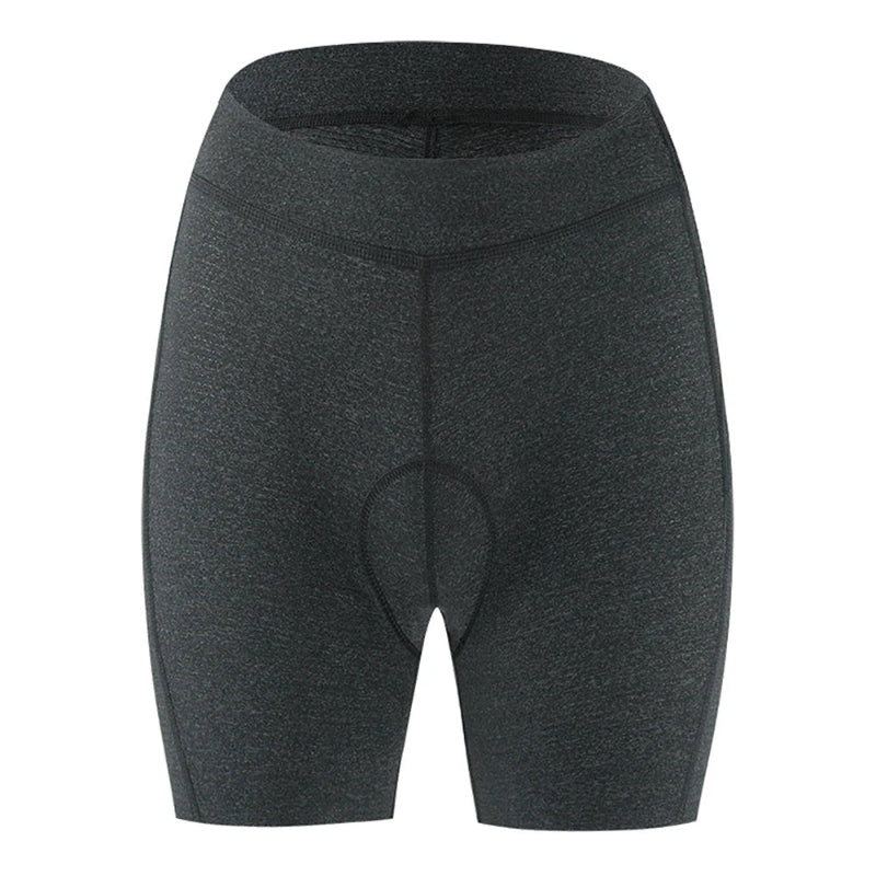 Dark gray cycling shorts on a white background