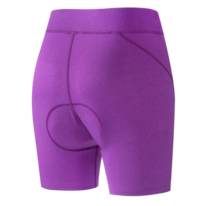 Purple compression shorts on a white background