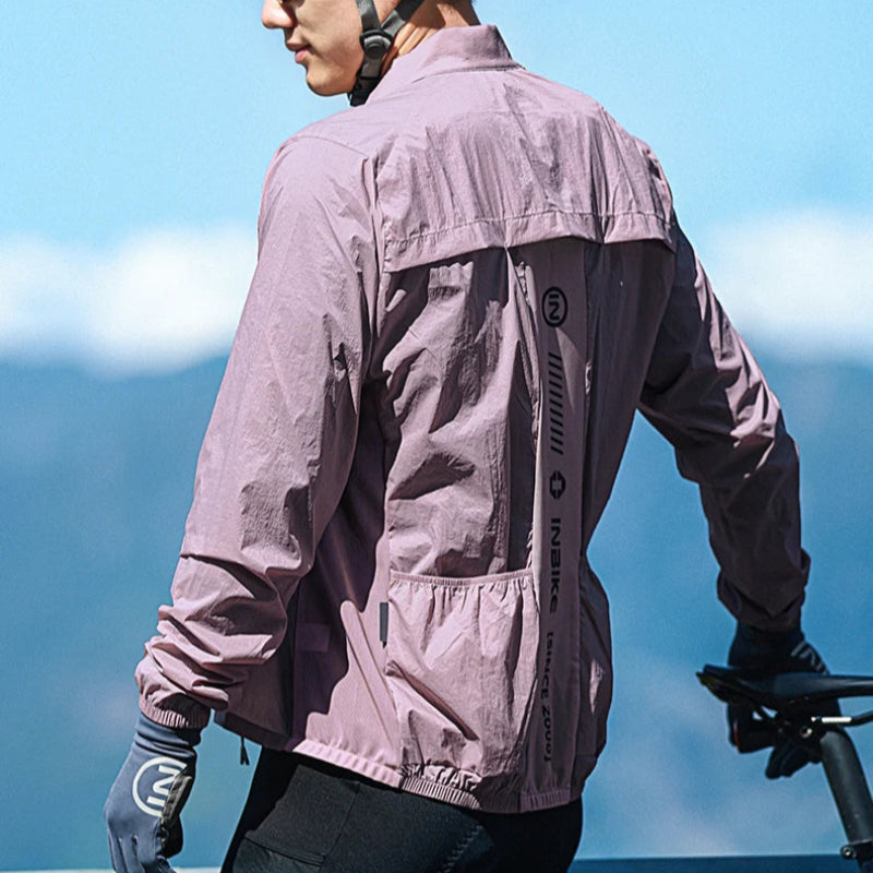 Breathable waterproof fabric texture of men's cycling windbreaker