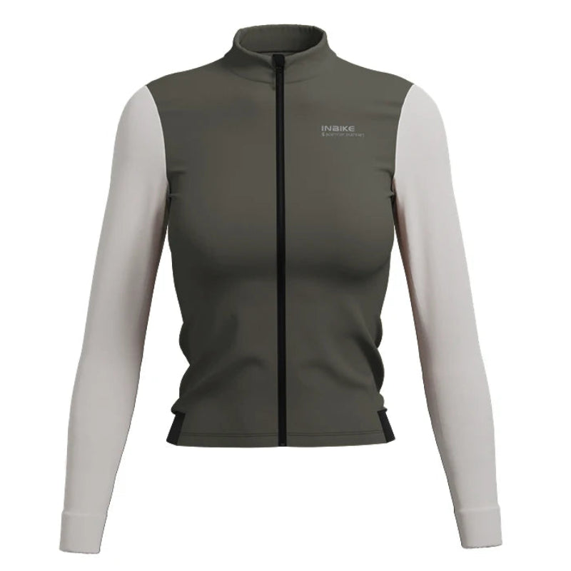 Gray cycling jacket  on a white background