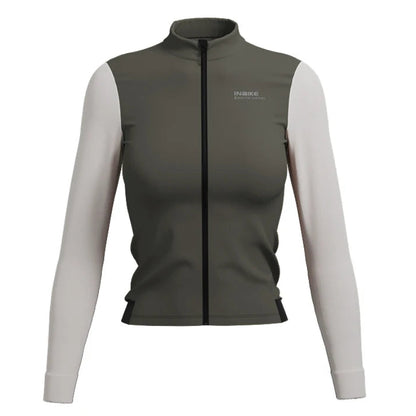 Gray cycling jacket  on a white background