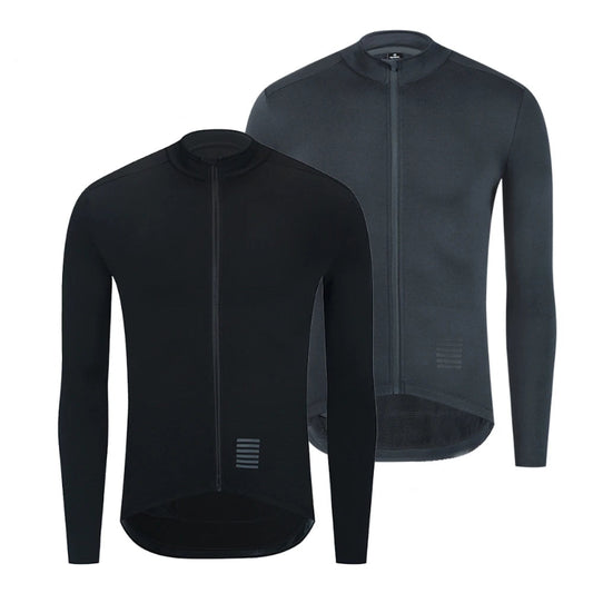Black and gray winter cycling jackets  on a white background.
